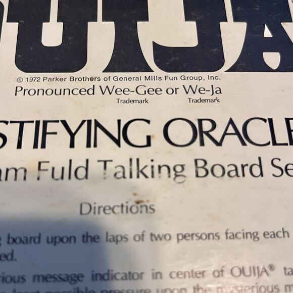 Vintage 1972 Ouija Board Mystifying Oracle William Fuld Parker Brothers USA - Picture 11 of 16